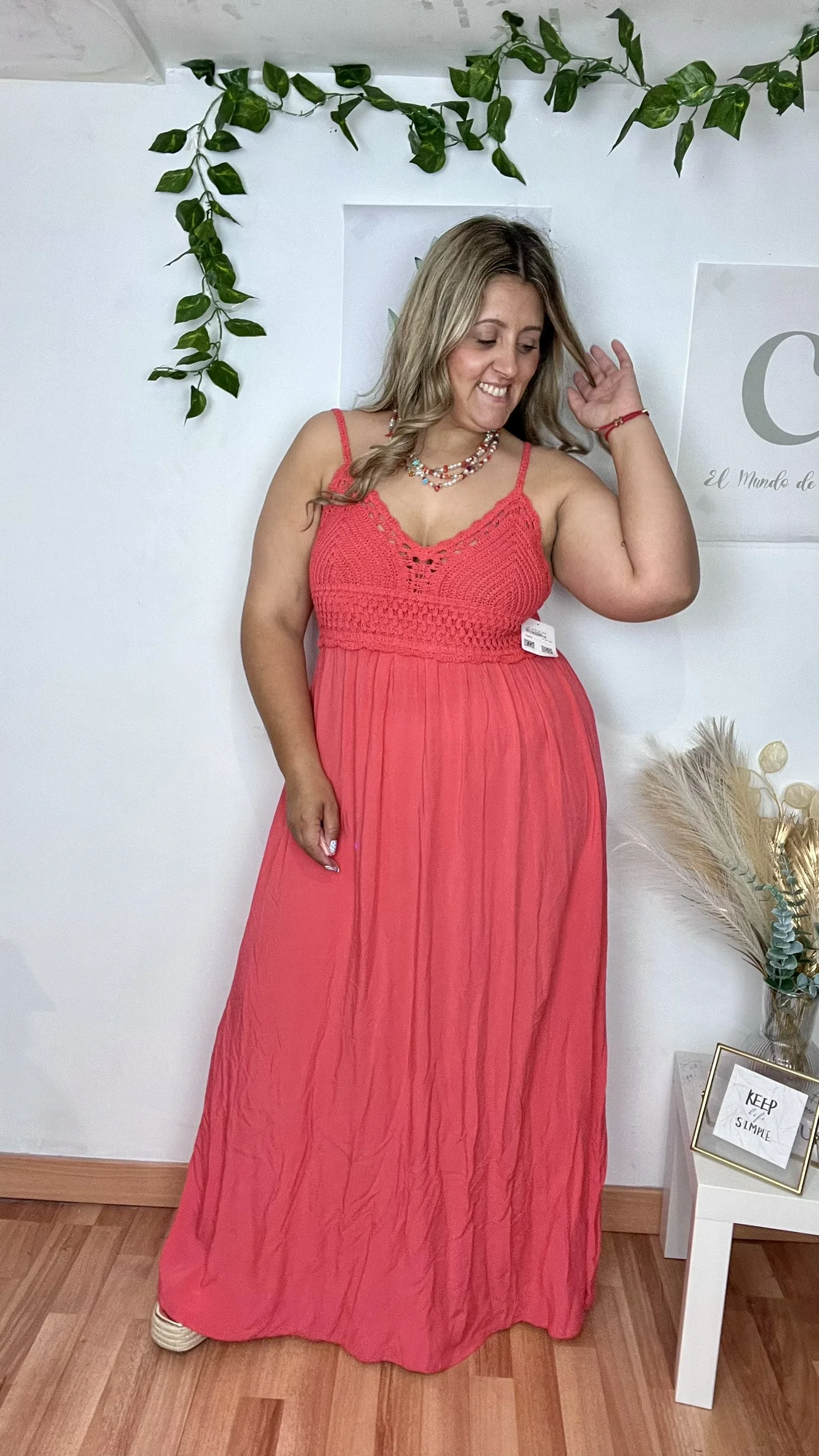 Vestido Zahara Coral
