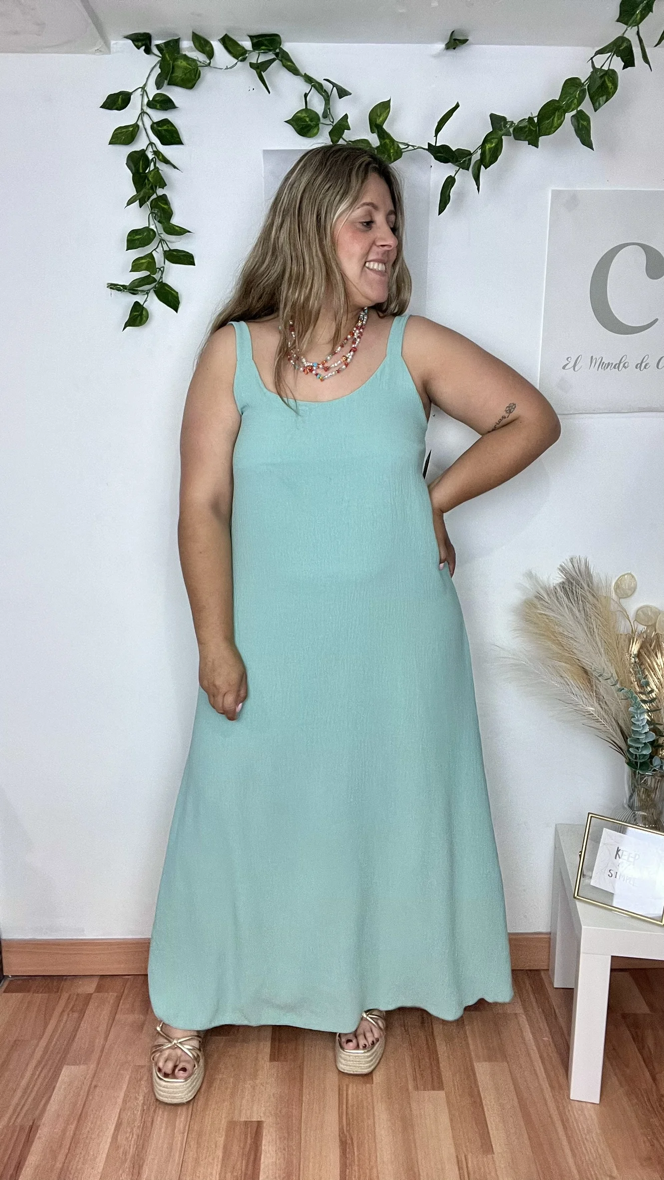 Vestido Romy Verde Agua