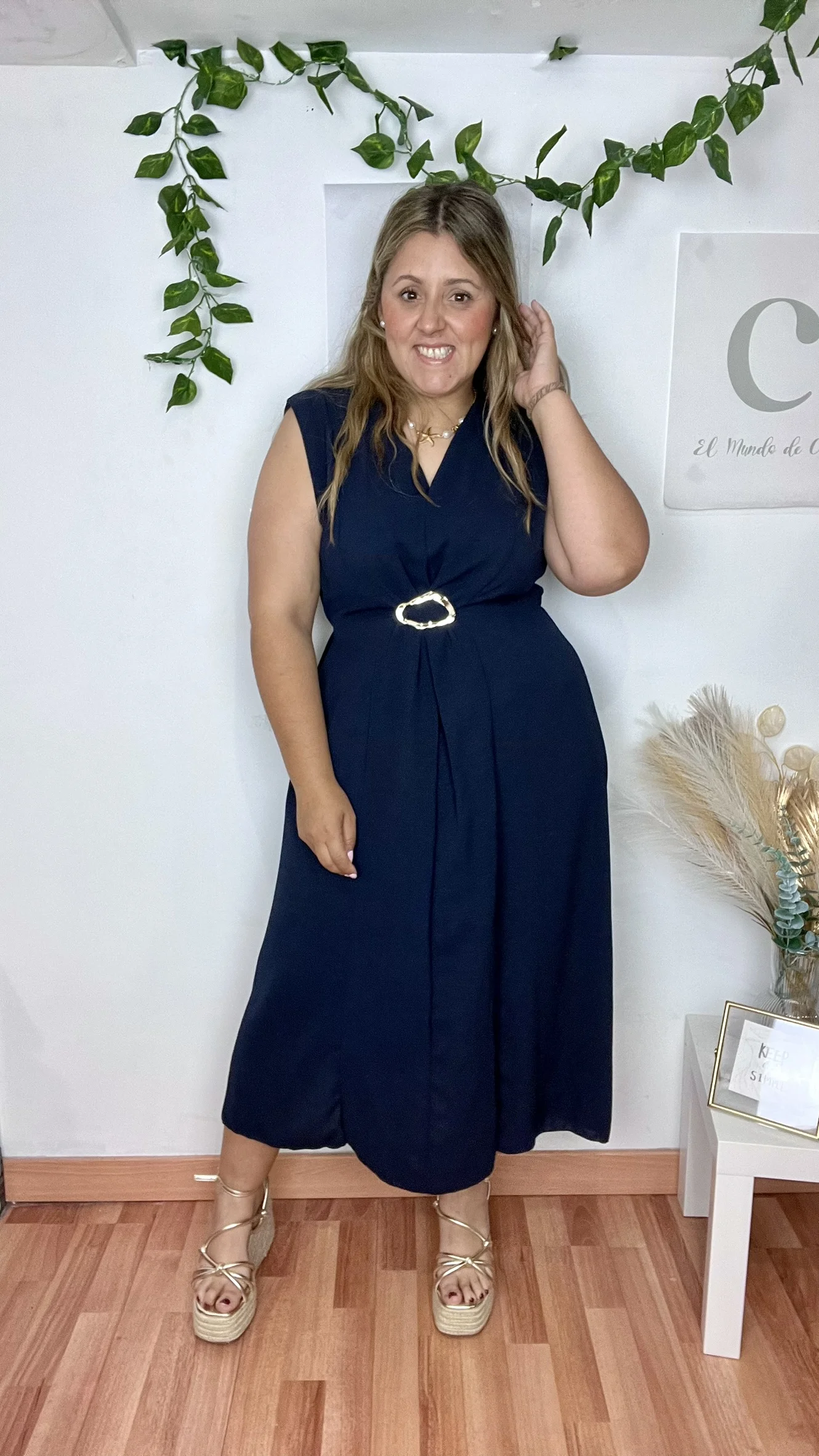 Vestido Andrea Azul Marino