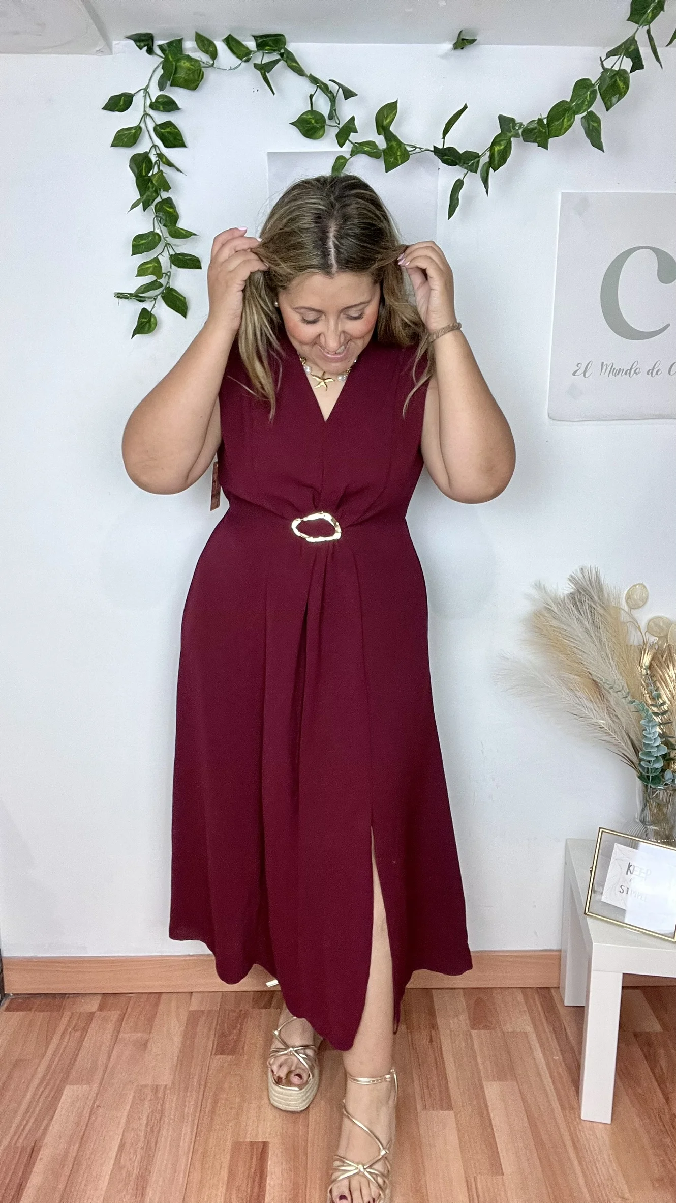 Vestido Andrea Burdeos