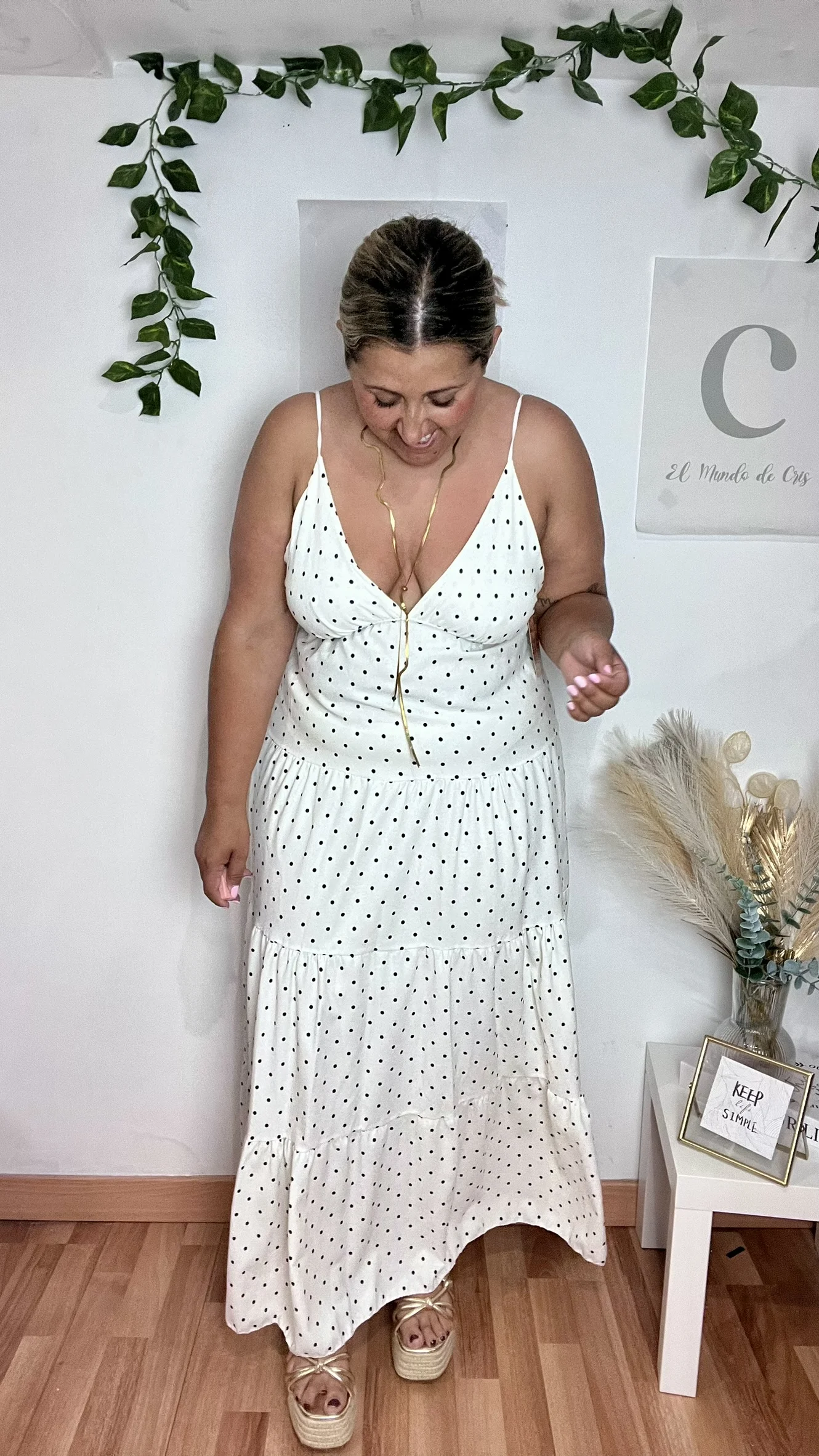 Vestido Cris Lunar Blanco