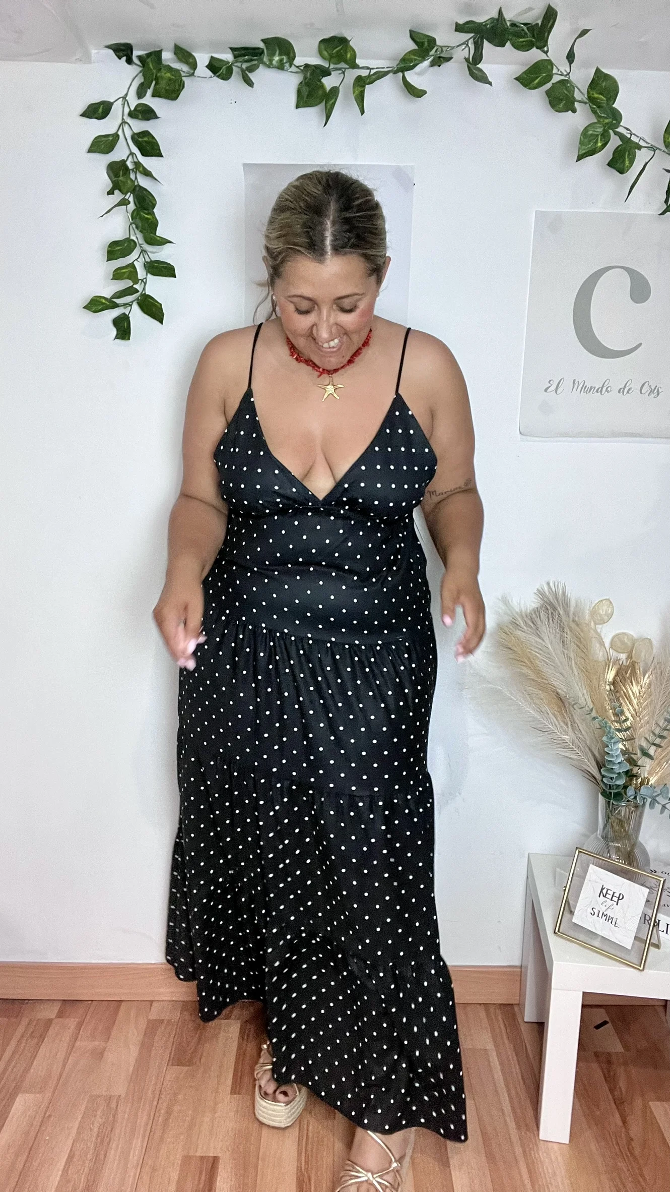 Vestido Cris Lunar Negro
